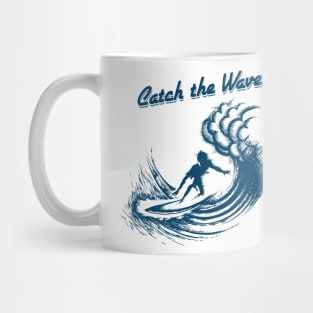 Surfer riding big wave Mug